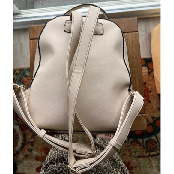 PU Leather Mini Backpack fits iPad Beige Small Daypack travel casual Lightweight main image 4
